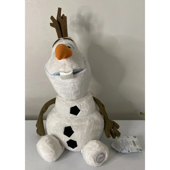 Frozen Olaf Plush Disney Store Genuine Authentic Stuffed Animal 16 in Snowman - Picture 1 of 14